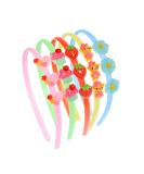 Elastic Hairbands with Resin Decorations | Hair Accessories for Girls 2+ | 5 Random Colors - Buy Online on GoSupps.com