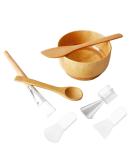 7 in 1 Bamboo Face Mask Mixing Bowl & Brush Set | Silicone Brush Spatula & Spoon | Perfect Facial Mask Tool for All Skin Types - Shop Internationally - Buy Online on GoSupps.com