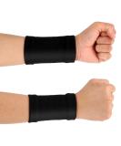 Optimize Wrist Compression Sleeve - 2 Pairs Soft Elastic Brace for Arthritis Pain Relief - Sport Support Wraps for Men & Women - Ideal for Gym Typing Golf & Volleyball (Black - Buy Online on GoSupps.com