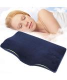 Memory Travel Cushions - Ergonomic Cotton Neck Support Pillows for Pain Relief | Dark Blue Eyelash Extension Headrest - Buy Online on GoSupps.com