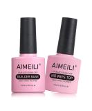 AIMEILI 7 in 1 Builder Base & No Wipe Top Coat: Strengthening Gel for Long-Lasting Nails - 2x10ml - Buy Online on GoSupps.com