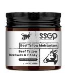 Beef Tallow Beeswax & Honey Face & Body Balm - Grass-Fed Moisturizing Skin Cream (2 oz) - Gentle Emollient for Hydration - Buy Online on GoSupps.com