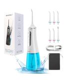 Water Flosser Cordless for Teeth - Rockwell 4 Modes Dental Oral Irrigator 6 Jet Tips 300ML Tank Rechargeable & Waterproof Ideal for Home & Travel - Buy Online on GoSupps.com