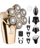 Buy 7D Electric Head Shaver for Bald Men - Waterproof Rechargeable Rotary Razor with LED Display | 5-in-1 Quality Shaving Solution - Buy Online on GoSupps.com