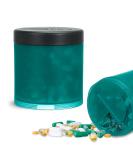 KIGI Large Supplements Organizer | Moistureproof Vitamin Pill Dispenser | Travel Medication Case with Labels | Green - Buy Online on GoSupps.com
