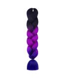 Aomig Braids Extensions - 24 Strands in 3 Colors for Box Braids | Black Purple Red Sapphire Blue - Premium Artificial Hair for Braiding - Buy Online on GoSupps.com