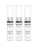 NYX Butter Gloss Sugar Glass (Clear) - Non-Sticky Lip Gloss Set of 3 - Buy Online on GoSupps.com
