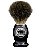 KIKC Handmade Shaving Brush - 100% Pure Badger Hair, Black Wooden Handle | For Safety Razor and Straight Razor | Barber Salon Tool - T1(Wood) - Buy Online on GoSupps.com