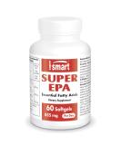 Supersmart Super EPA 855mg - High Strength Fish Oil Supplement | Natural Omega 3 Non-GMO Gluten Free - 60 Softgels - Buy Online on GoSupps.com