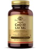 Solgar Vegetarian CoQ-10 120mg - 60 Vegan Capsules for Heart Health - Buy Online on GoSupps.com