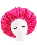 COSPACK SWEET SATING Extra Large Adjustable Satin Hair Cap - Double-Aged Turnable Neon Pink & Beige for Comfortable Sleep - Buy Online on GoSupps.com