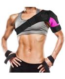 BomnKa Adjustable Shoulder Brace - Relief for Shoulder Injuries - for Women and Men - Fits Both Shoulders - Rose - Buy Online on GoSupps.com