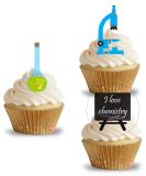 cakes 24 edible PRE CUT Chemistry Science Scientist kids childrens party decorations Wafer Paper Cupcake Fairy Cake Toppers Multicoloured - Buy Online on GoSupps.com