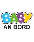 Premium Baby on Board Sticker - White Background | 150 x 90 mm | Durable Laminated Design for International Shipping - Buy Online on GoSupps.com