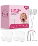 110Pcs Baby Tongue Cleaner & Toothbrush Set | Newborn Oral Care & Gum Cleaner for 0-36 Months | Disposable Infant Dental Care - Buy Online on GoSupps.com