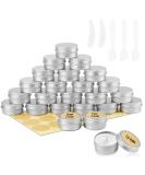 Belicoo 24 pieces of aluminum empty D schen 20ml travel creamose cremed cream can empty TieR with screw cap trip potty jar set for lotion candle cream cosmetics (silver) - Buy Online on GoSupps.com