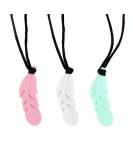 Toyandona 3PCs sensory necklace Beißring necklace toys silicone chew tool chewing fans for young girls with autism adhs SPD oral motor teeth bite needs - Buy Online on GoSupps.com