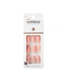 KISS imPRESS No Glue Press On Nails - Kingdom Light Pink Short Squoval | 30 Nails Prep Pad & More for Perfect Manicure - Buy Online on GoSupps.com