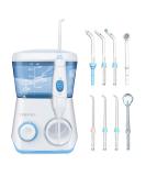 TUREWELL Water Flosser Oral Irrigator 600ML - 10 Pressure Settings, Electric Dental Flosser for Teeth & Braces - 8 Jet Tips Included (White) - Buy Online on GoSupps.com