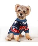 Yaodhaod dog sweater for small dogs fleece dog sweater ethnic style dog winter clothing ultra soft thermal winter warm puppy sweatshirt pet sweater (L blue) l - Buy Online on GoSupps.com
