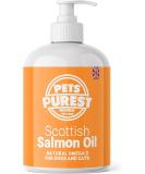 Pets Purest Scottish Salmon Oil For Dogs Cats Horse Ferret - Pure Omega 3 6 & 9 Fish Oil Food Treats Supplement for Natural Coat Immune Support Itchy Skin Joint & Brain Health (500ml) 500 ml (Pack of 1) - Buy Online on GoSupps.com