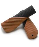 TOPCABIN Bike Grips - Ergonomic Two-Color Rubber Handlebar Grips for Comfortable MTB and Road Bikes - Brown (1 Pair) - Buy Online on GoSupps.com