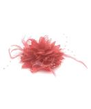 Flower Feather Bead Coral Corsage Hair Clip - Fascinator Hairband and Pin - Buy Online on GoSupps.com