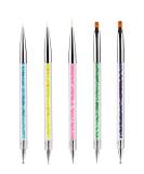 ANGENIL 5 Pcs Acrylic Nail Art Brushes & Dotting Pen Set for DIY Manicure | Nail Art Tools for Drawing, Painting, and Point Drill Designs - Buy Online on GoSupps.com