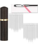 YAWALL Self Threading Needles - 24 Pieces with Wood Needle Case, Dark Brown - Buy Online on GoSupps.com