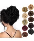 MORICA 1PCS Messy Hair Bun Hair Scrunchies Extension Curly Wavy Messy Synthetic Chignon for women Updo Hairpiece(Natural Black##) 1B(Natural Black##) - Buy Online on GoSupps.com