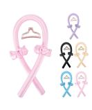 Heatless Curlers Headband Comfortable Silk Heatless Hair Curler for Sleeping Satin Heatless Curling Set for Long Short Medium Hair No Heat Curls Rod with Hairpin and Scrunchies DIY Hairstyles(Pink) - Buy Online on GoSupps.com