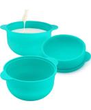 3-Piece Wax Pot Replacement Set - Removable Silicone Bowl for 14 oz Wax Warmer - Home Hair Removal Accessory - 500 ml Capacity - Buy Online on GoSupps.com