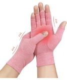 Donfri 1 Pairs Arthritis Gloves Fingerless for Women and Men - Pink  - 1 Pair - M - Buy Online on GoSupps.com