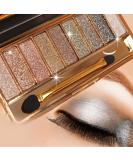 Glitter Eyeshadow Pallet Shimmer 9 Colors Sparkle Eyeshadow Palette Diamond Bright Makeup Shimmery Highly Pigmented Waterproof Long-lasting Sweatproof Practice Make Up Beginner Eye Shadow Palette - Buy Online on GoSupps.com