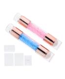 minkissy 4 Pcs Nail Stamp Manicure Silicone Stamper Nail Art Stamping Tools Nail Scraper Stamper Stamp Image Plate Nail Art Tools Manicure Art Stamper Silica Gel Nail Polish Double Sided 11.5X2X2CMx2pcs Blue Pinkx2pcs - Buy Online on GoSupps.com