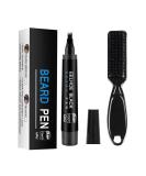 Beard Pencil Filler for Men,Waterproof Beard Pen Beard Filling Pen Kit Black Beard Dye Beard Darkener Marker Long Lasting Coverage Natural Finish for Beard, Moustache & Eyebrows,Bristle Brush Included - Buy Online on GoSupps.com