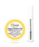 Organic Eyebrow Gel by Savage Organics - All-Natural Formula for Beautiful Brows - 1oz Glass Jar - Buy Online on GoSupps.com