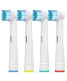 Electric Toothbrush Replacement Heads Compatible with Oral B - Precision Clean Refills for Gentle & Effective Cleaning by DeBizz (4 Pack - Buy Online on GoSupps.com
