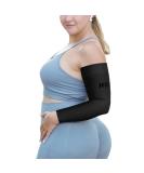 AMZAM Medical Compression Arm Sleeve 20-30 mmHg for Pain Relief - Large Size, Black - Ideal for Lymphedema, Edema, Swelling, Arthritis - Silicone Band for Men & Women - Buy Online on GoSupps.com