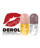 2 PCs Lip Plumper Set - Natural Makeup Lip Gloss & Serum for Fuller Hydrated Lips | Derol Lip Plumper - Buy Online on GoSupps.com