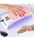 Hand Pillow Nail Lamp - 72W UV Nail Dryer for Gel Polish Curing | LED Light with 3 Timers - Pink | Perfect for Fingernails & Toenails - Buy Online on GoSupps.com