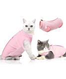 Ouuonno Cat Wound Recovery Suit - Pink L | Abdominal Surgery Pajama & E-Collar Alternative for Skin Diseases - Buy Online on GoSupps.com