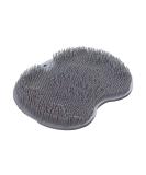 WALULAN Silicone Bath Body Brush Foot Back Massage Pad Grey | Exfoliating Non-Slip Bath Pad with Suction Cup - Buy Online on GoSupps.com