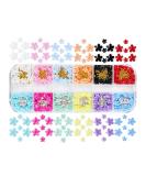 XPEX 12 Grid 3D Flower Nail Charm Set - Acrylic Flower Nail Art Strass 12 Vibrant Colors for DIY Nail Decoration - Buy Online on GoSupps.com