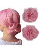 iLUU Light Pink Messy Hair Bun Extensions Women's Synthetic Chignon Hairpiece Easy Bun Hair Pieces Hair Updos Wig Hair Buns for Women Girl Lady Party (Light Pink 2317 2pcs) #2317-light pink - Buy Online on GoSupps.com