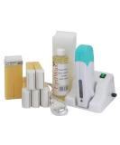 Epilwax Hair Removal Waxing Kit - 6 Roll-on Cartridges, Heater, 100 Strips & Waxing Oil (Vanilla) - Buy Online on GoSupps.com