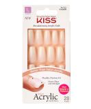 Kiss Salon Acrylic Natural 28 Count Long Length - Pack of 6 - Buy Online on GoSupps.com