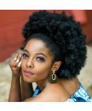 Big Afro Puff Drawstring Ponytail for Black Women - 4b/4c Kinky Curly Hair Bun 1B - Buy Online on GoSupps.com