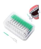 TSHAOUN 200 Interdental Brushes with Storage Box | Soft Silicone Dental Floss Sticks for Oral Care | Portable Green Interdental Cleaning Tools - Buy Online on GoSupps.com