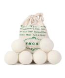 Organic XL Wool Dryer Balls 6-Pack - Reusable Natural Fabric Softener - Reduces Wrinkles - Dryer Sheets Alternative - Buy Online on GoSupps.com